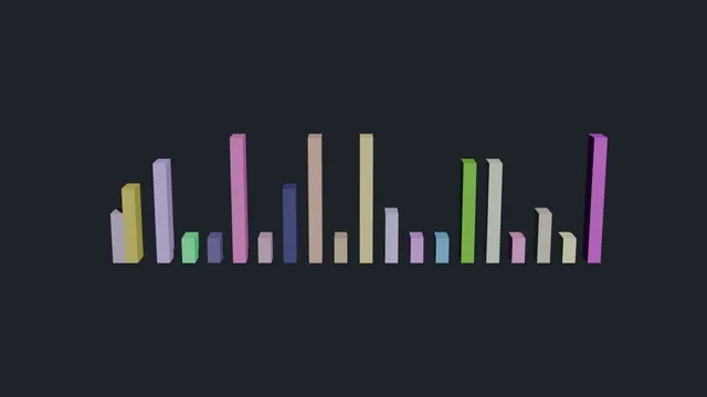 Bubble sort animated in Blender